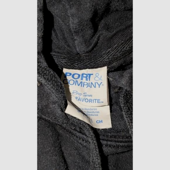 Port & Company Black Hoodie Deer American Flag Graphic Pullover Sweatshirt Small - Picture 4 of 5